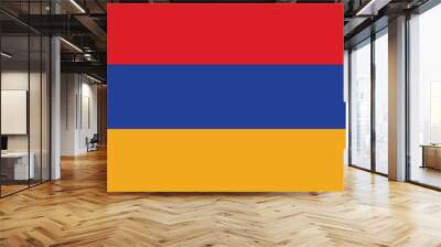 Vector illustration of the flat flag of Armenia  Wall mural