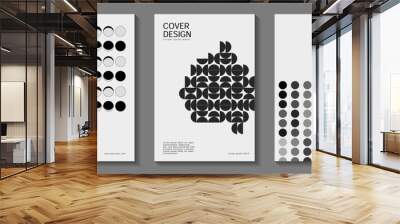 Cover geometric abstract minimal graphic black and white design. Design for posters, brochures, magazines, flyers, and portfolios. Vector illustration Wall mural