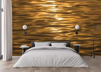 Surface art of water with sunset Wall mural