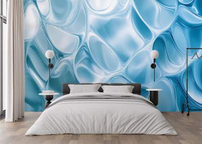 abstract 3d glass Flowing curve lines background Wall mural