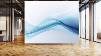 abstract light blue wave smooth background.	 Wall mural