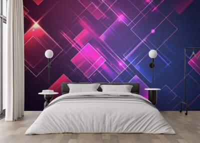 colorful abstract squares design background. Wall mural