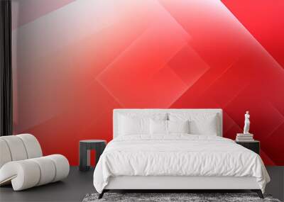 red background. Wall mural