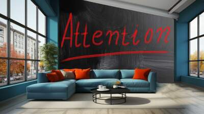 attention Wall mural