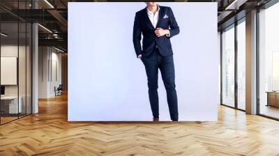 Young man in suit. Wall mural