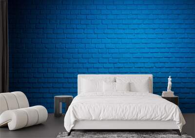 blue bricks wall background Wall mural