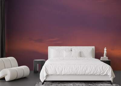 The evening sky after sunset With two colors at the same time Wall mural