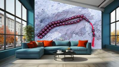 Ottoman Amber Rosary Collection products are natural, concept shooting on stone. (focusing is done on purpose) Wall mural