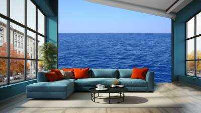 Beautiful sea view with beautiful water, horizon and clear sky Wall mural