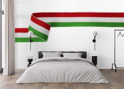 nastro verde bianco rosso Wall mural