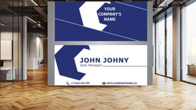 blue business card Wall mural