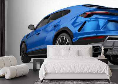 Blue SUV Car Isolated Wall mural