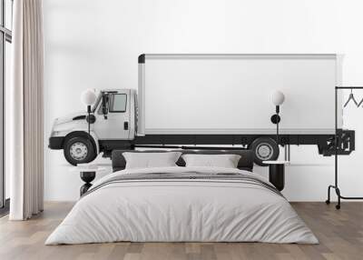 cargo delivery truck isolated Wall mural