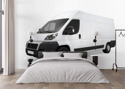 Delivery Van Isolated Wall mural