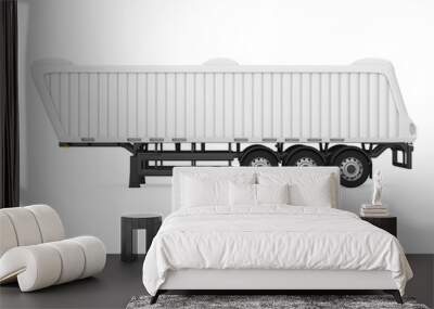 Dumping Semi-Trailer Isolated Wall mural