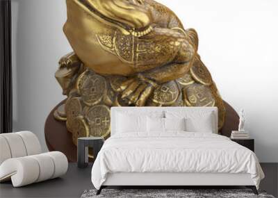 Feng Shui Money Lucky Frog Isolated Wall mural