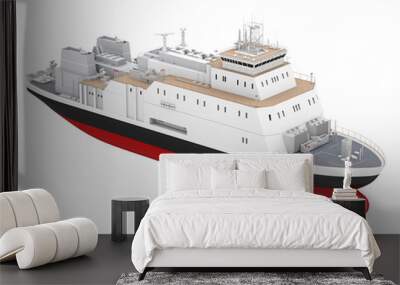 Freight Ship Isolated Wall mural