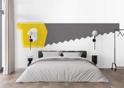 Hand Saw Isolated Wall mural