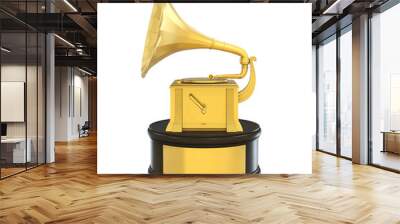 Music Gramophone Trophy Award Isolated Wall mural