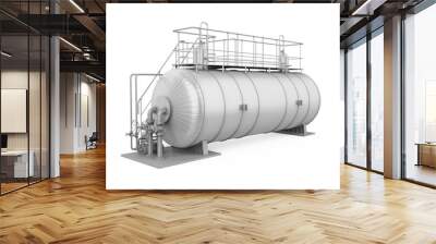 Pressure Vessel Tank Isolated Wall mural