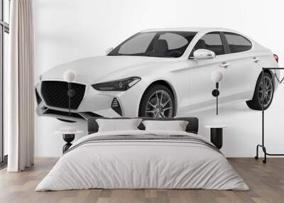 Sedan Car Isolated Wall mural