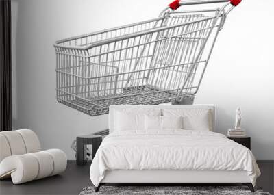 Shopping Cart Isolated Wall mural