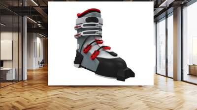 Ski Boot Isolated Wall mural