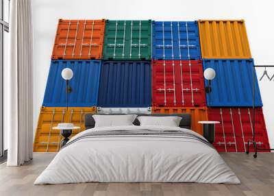 Stacked Shipping Container Wall mural