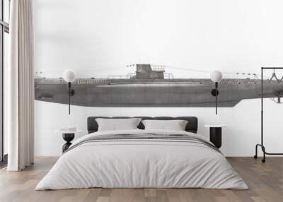 Submarine Isolated Wall mural