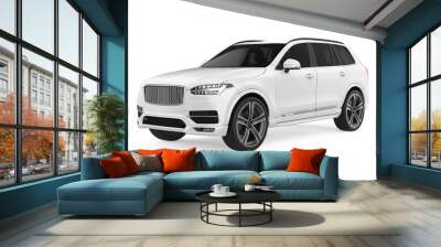 SUV Car Isolated Wall mural