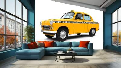 Vintage Yellow Taxi Wall mural