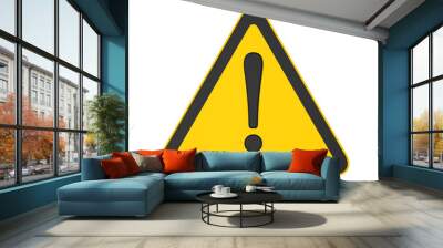 warning sign isolated Wall mural