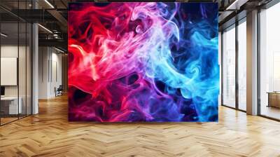 abstract colorful smoke Wall mural