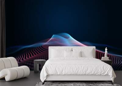 Modern wave effect 3d colorful background Wall mural