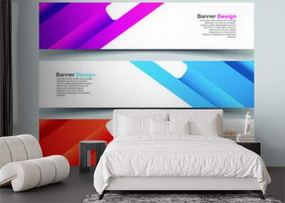 Vector Abstract design banner web template Wall mural