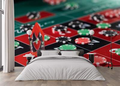 A Roulette table close up Wall mural