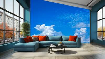 Beautiful cloudscape on a sunny day Wall mural