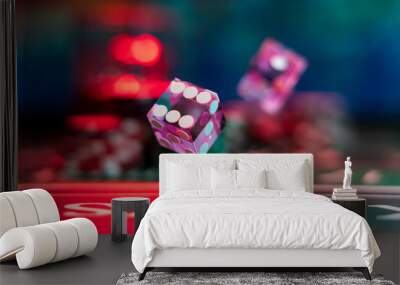 casino craps dice close up Wall mural