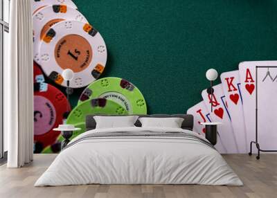 Poker game royal flush Wall mural