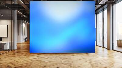 abstract sky blue blurred background colors in soft blended design with white spotlight Wall mural