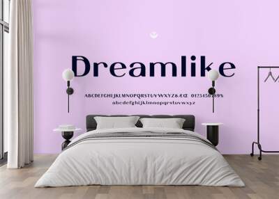 Decorative sans serif font in mysterious style Wall mural