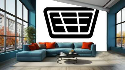 A shopping cart, a symbol of consumerism and retail, isolated on a transparent background. Wall mural