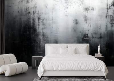 Abstract Silver Metal Texture with Scratches and Lines for a Distressed Background Wall mural