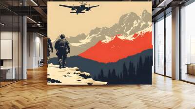 Armed forces day card or background. vector illustration. Wall mural