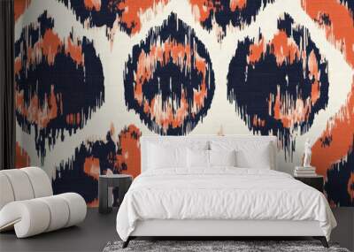 Ikat Seamless Pattern for Fabric Design Wall mural