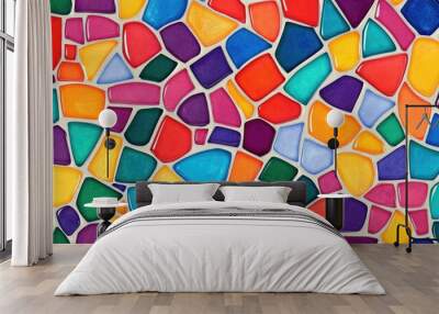 Seamless colorful mosaic pattern for wallpaper tile design and backgrounds Wall mural