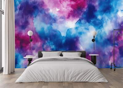 Seamless tie dye pattern Abstract watercolor background Wall mural