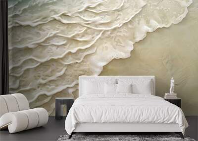 Soft white sand with gentle waves Wall mural