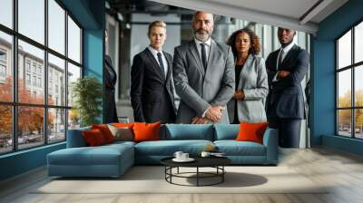 a group of executives in strict business suits Wall mural