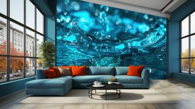 Blue Abstract Water Surface,Photorealistic HD Wall mural